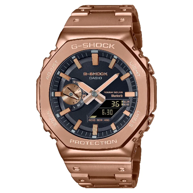 Men's Seasonal Design Sports Watches-Orologio G-Shock GM-B2100GD-5AER in acciaio dorato rosa
