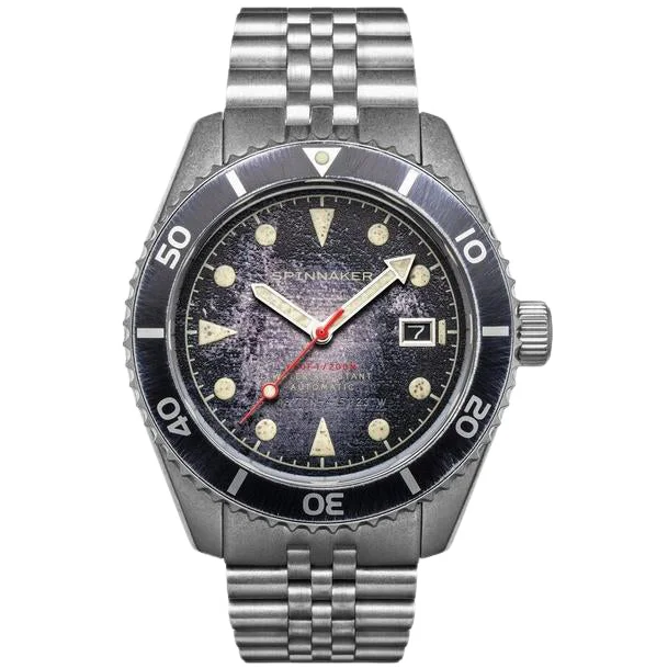 Men's Dive Watches with 500m Water Resistance -Spinnaker Men's Black Wreck Automatic SP-5089-11
