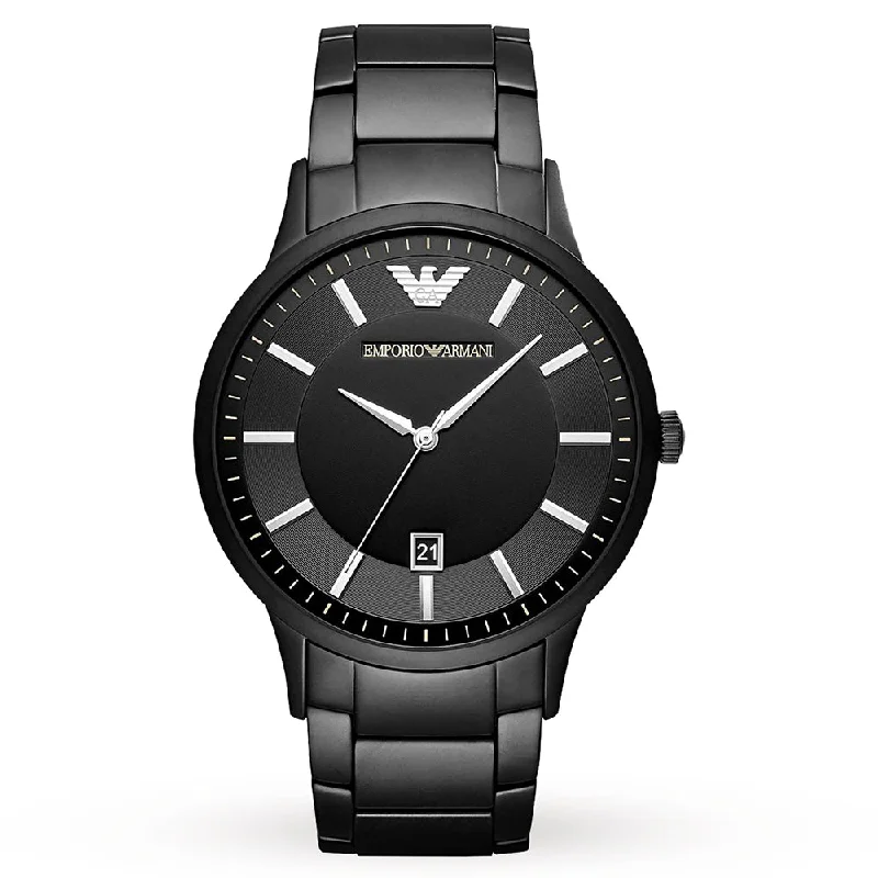 Men's Hybrid Design Dress Watches-Emporio Armani AR11079 Men's Black Watch