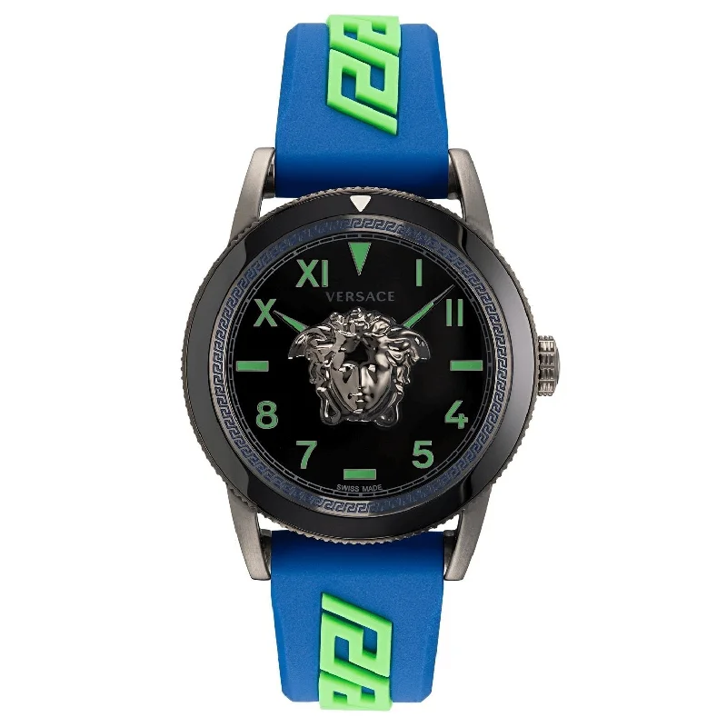 Men's Swiss Watch Comparison-Versace Men's Watch V-Palazzo 43mm Blue VE2V00722