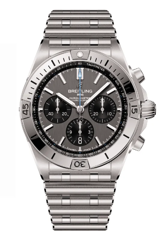 Men's Personalized Style Dress Watches-Breitling Chronomat Titanium B01 42 EB0134101M1E1