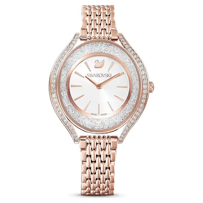 Men's Swiss Solar Powered Edition-Swarovski Crystalline Aura Ladies Rose Gold Watch 5519459