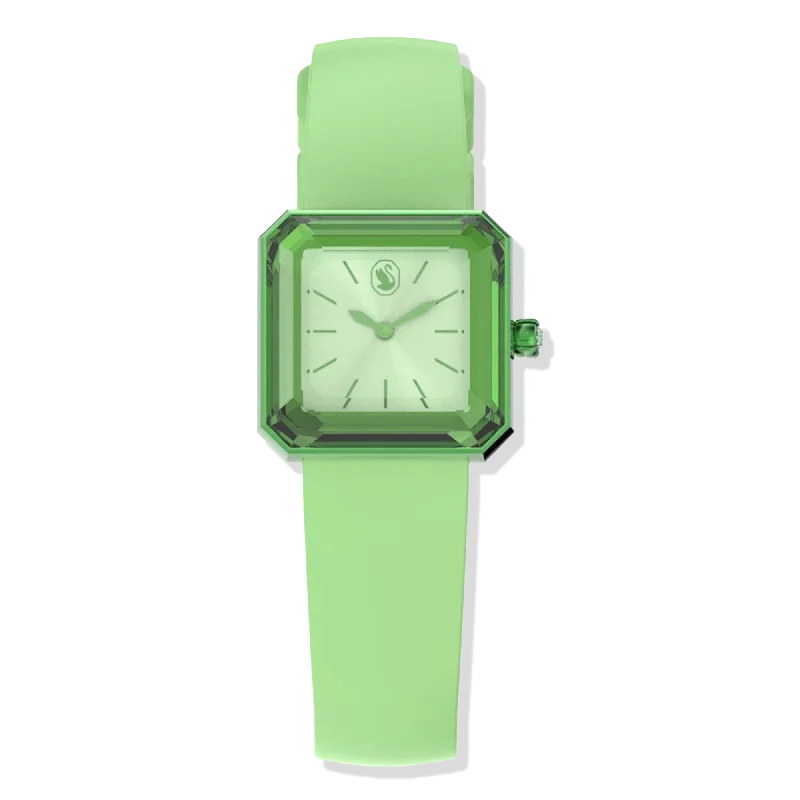 Men's Swiss Watch Retailer-Swarovski Watch Lucent with Silicone Strap Green 5624379 Men's Swiss Watch Retailer-Swarovski Watch Lucent with Silicone Strap Green 5624379