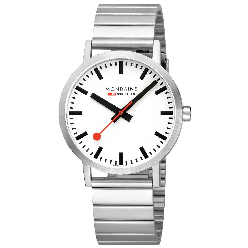 Men's Date Night Style Men's Watches-Mondaine Classic Unisex White Watch A660.30360.16SBJ Men's Date Night Style Men's Watches-Mondaine Classic Unisex White Watch A660.30360.16SBJ