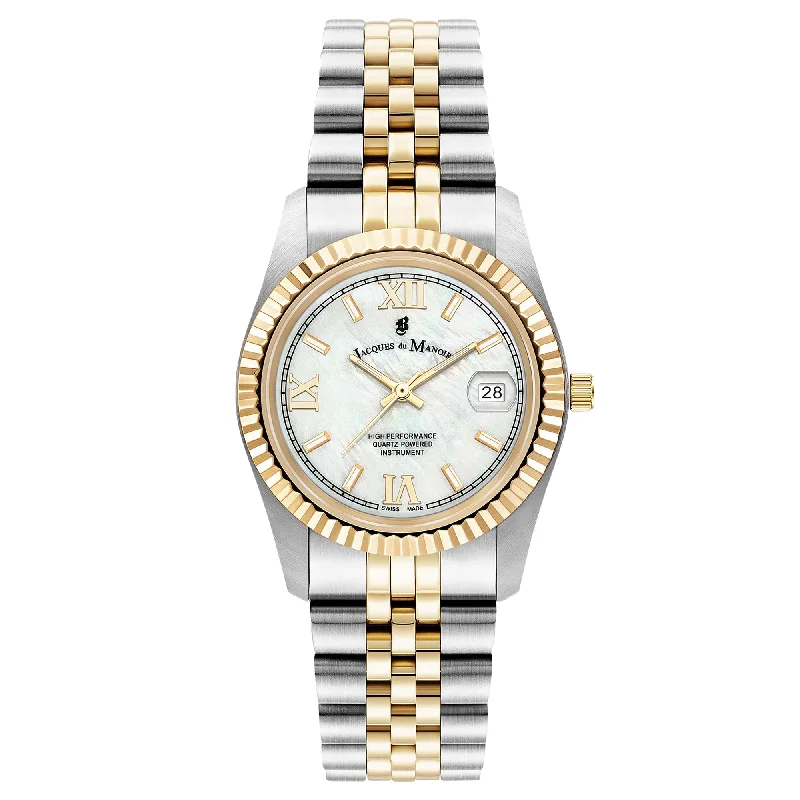 Men's Date Night Style Dress Watches-Jacques Du Manoir Ladies Inspiration Roman Two-Tone Watch JWL01303
