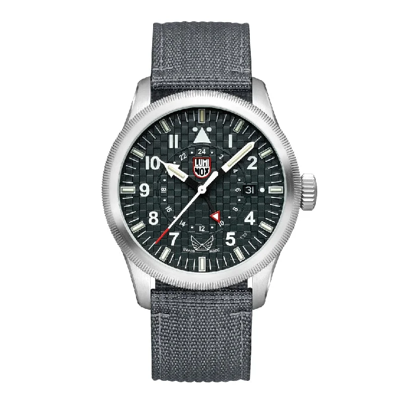 Men's Field Watches Analog Edition-VOLITION AMERICA 'Flight Force', Pilot Watch, 42 mm