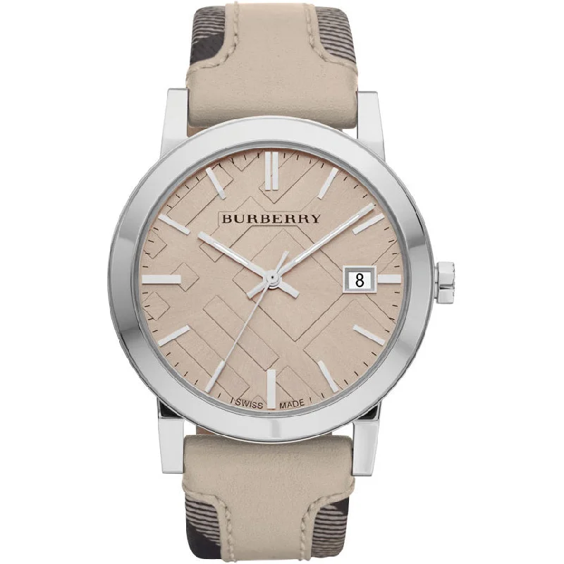 Unisex Summer Style Watches-Burberry BU9021 The City Beige 38mm Watch
