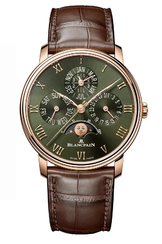 Men's Gift Design Dress Watches-Blancpain Villeret Perpetual Calendar 6656 3653 55B