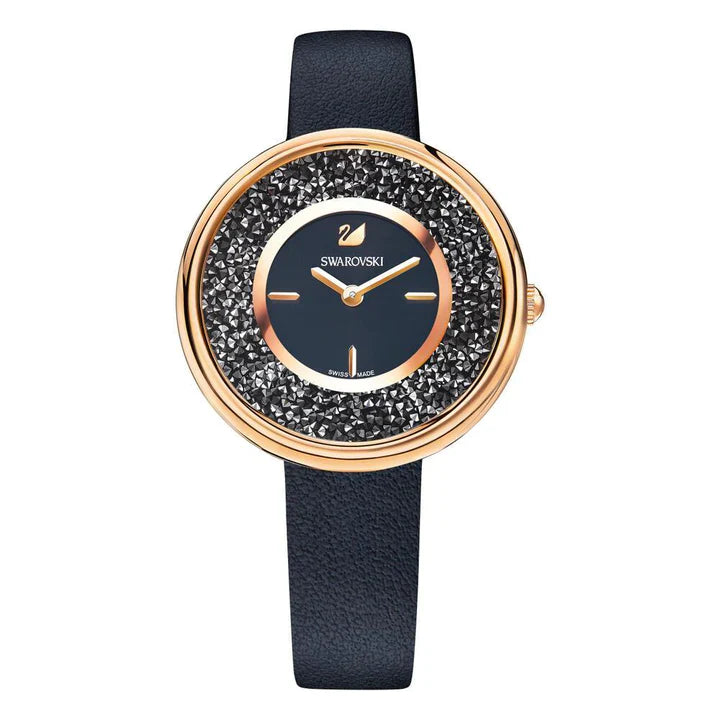 Men's Swiss Spring Edition-Swarovski Watch Crystalline Pure Rose Gold Black 5275043