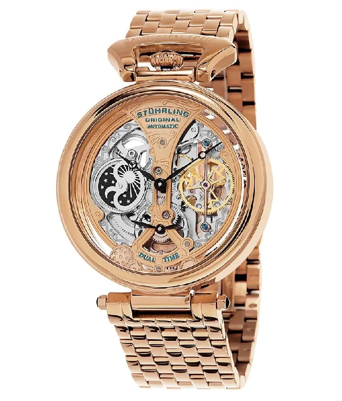 Rose Dial / Rose Case / Rose Stainless Steel Bracelet Rose Gold Layered Deployant Buckle
