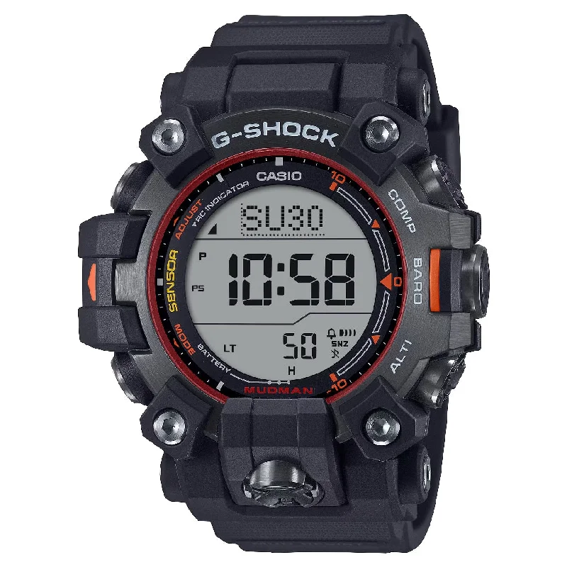 Men's Radio Controlled Watch Factory-Orologio G-Shock GW-9500MEC-1ER Mudman nero emergenza