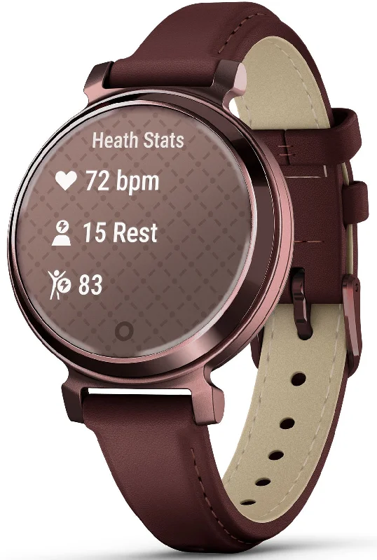 Women's Smart Watches for Mobile Payment-Garmin Lily 2 Classic Dark Bronze & Mulberry Leather Women's Smart Watches for Mobile Payment-Garmin Lily 2 Classic Dark Bronze & Mulberry Leather