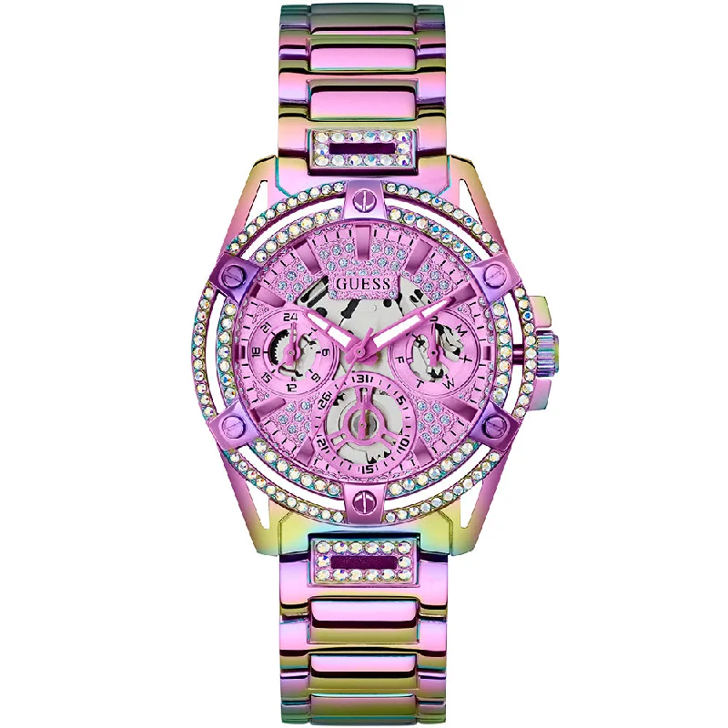 Men's Round Case Design Digital Watches-Guess Queen GW0464L4 Multi-Function