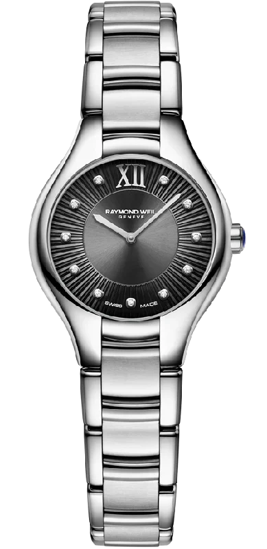 women's Raymond Weil world time watches -Raymond Weil Noemia Grey 11 Diamonds D