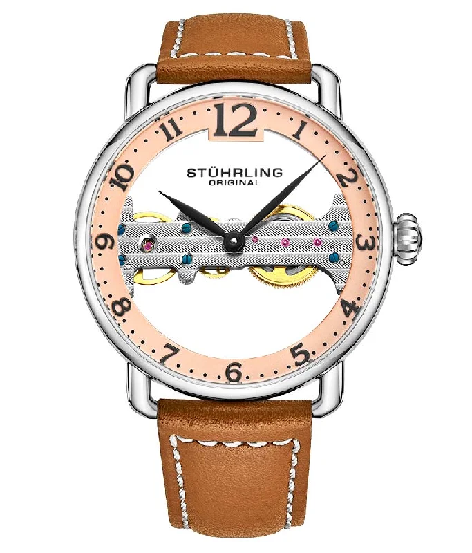 Tan Dial / Silver Case / Light Brown Leather Strap Silver Tang Buckle