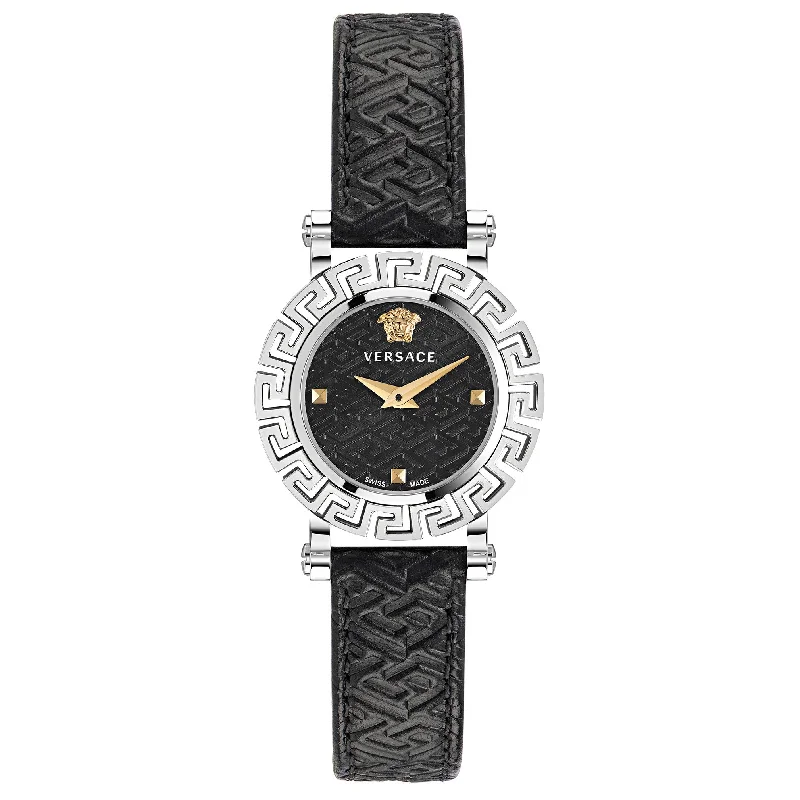 Men's Swiss Customized Edition-Versace Greca Glam Ladies Black Watch VE2Q00122