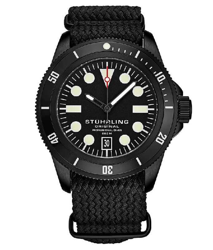 Black Dial / Black Case / Black Nylon Strap Black Tang Buckle