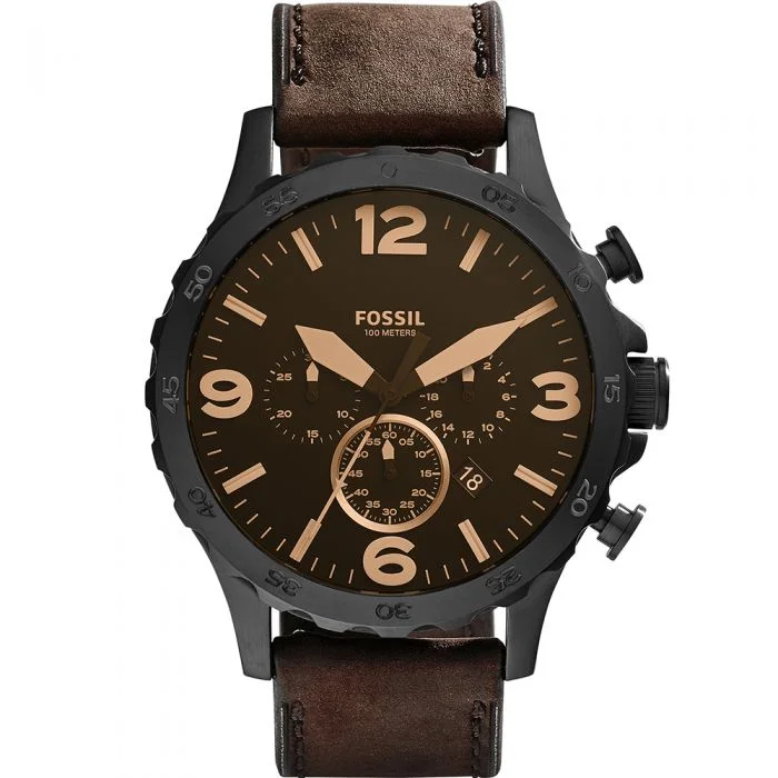 Men's Anniversary Style Digital Watches-Fossil Nate JR1487 Chronograph