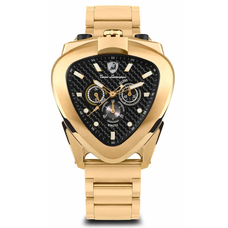 Men's Swiss Watch Parts-Tonino Lamborghini Spyder 12H Chronograph Steel Gold T20CH-B-B Men's Swiss Watch Parts-Tonino Lamborghini Spyder 12H Chronograph Steel Gold T20CH-B-B