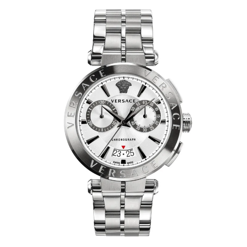 Men's Swiss Watch Repair-Versace Aion Chronograph Men's White Watch VE1D01823