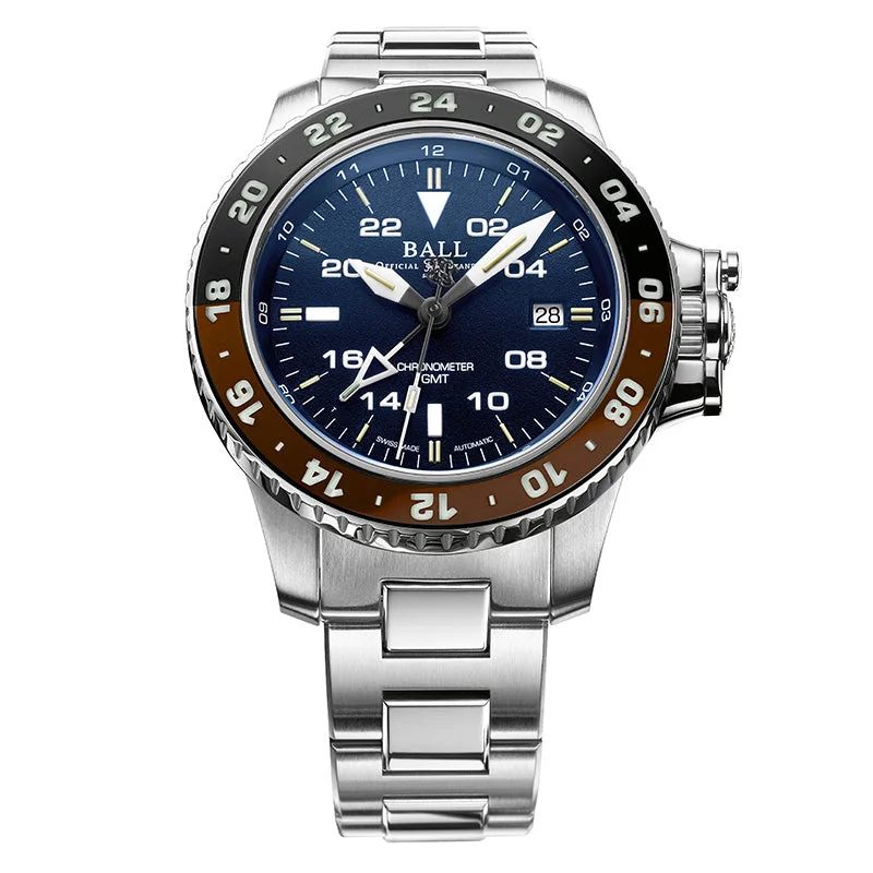 Men's Swiss High-End Edition-Ball Men's Watch Engineer Hydrocarbon AeroGMT II Blue DG2018C-S12C-BE