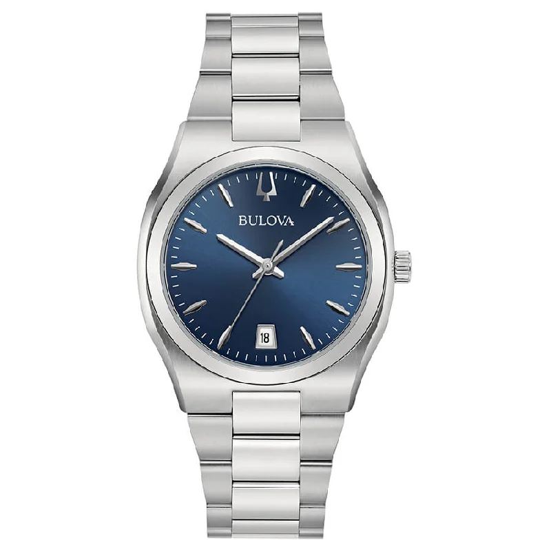 Women's Mechanical Watch Unique Shape Edition-Orologio Bulova 96M157 Surveyor Lady quadrante blu
