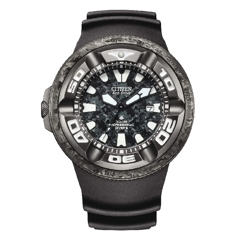 Men's Office Wear Design Sports Watches-Orologio Citizen BJ8056-01E Promaster Godzilla 300mt limited nero