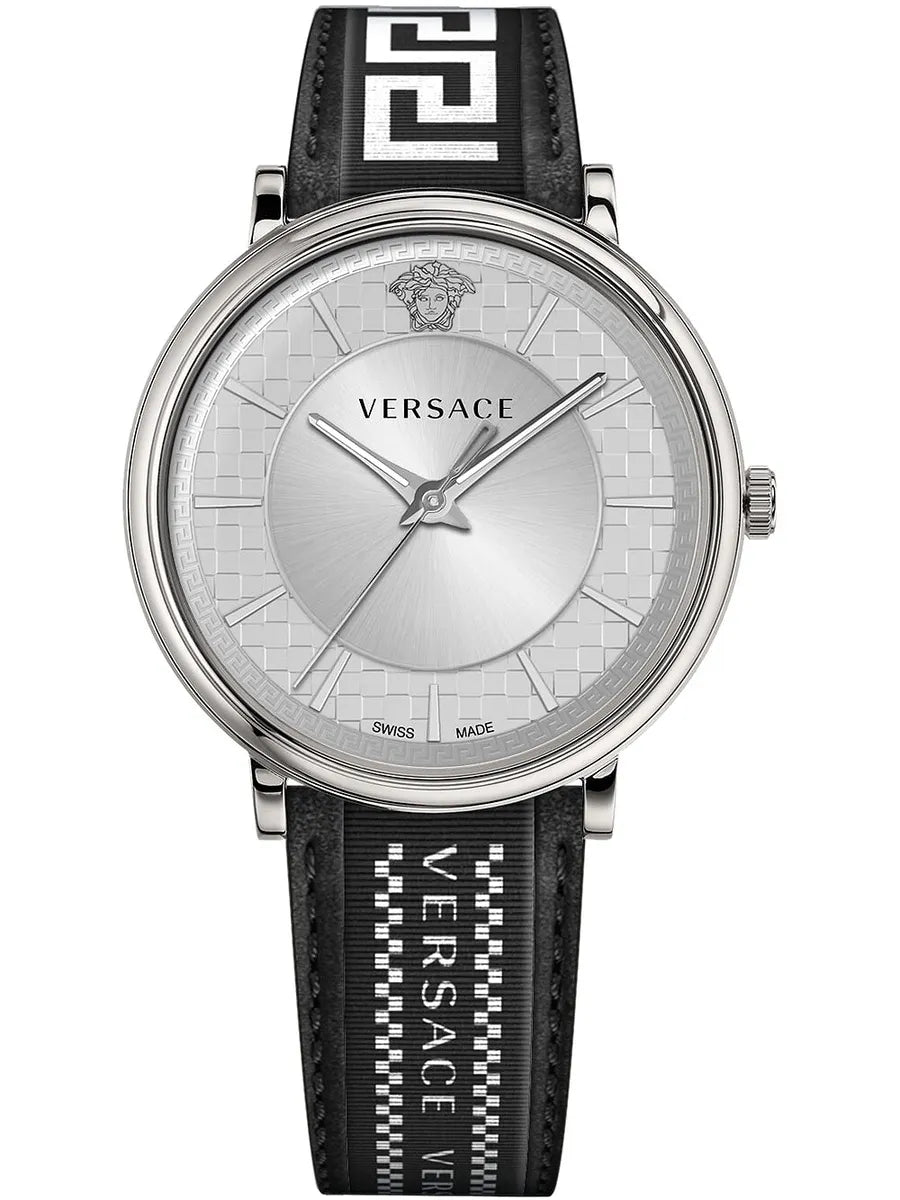 Men's Swiss Autumn Edition-Versace Men's Watch V-Circle Silver Black VE5A01021