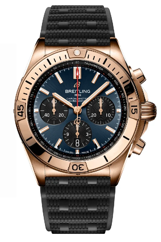 Men's Leather Strap Dress Watches-Breitling Chronomat B01 42 Superbowl 58 Limited Edition RB01343A1C1S1 Men's Leather Strap Dress Watches-Breitling Chronomat B01 42 Superbowl 58 Limited Edition RB01343A1C1S1