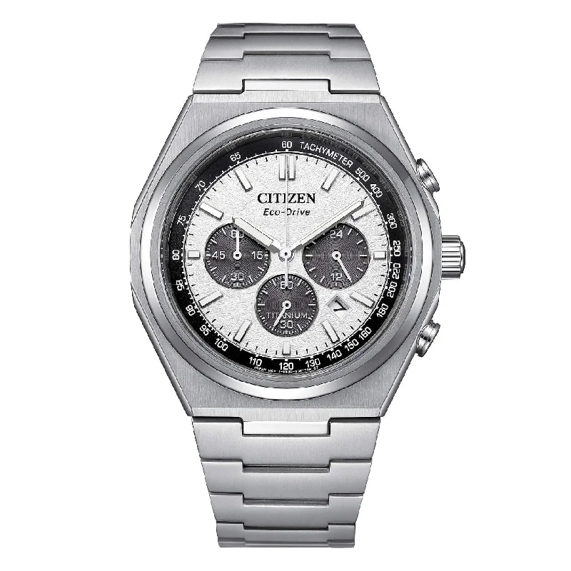 Men's Digital Style Sports Watches-Orologio Citizen cronografo Supertitanium CA4610-85A bianco
