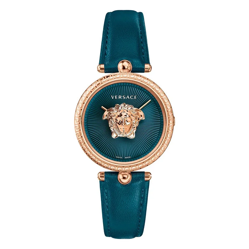 Men's Swiss Watch Smart Edition-Versace Ladies Watch Palazzo Empire 34mm Teal Rose Gold VECQ00318