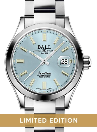 Men's Kinetic Style Dress Watches-Engineer Master II Endurance 1917 40mm Ice Blue - Ltd 1000pcs Ref. NM3000C-S2C-IBE