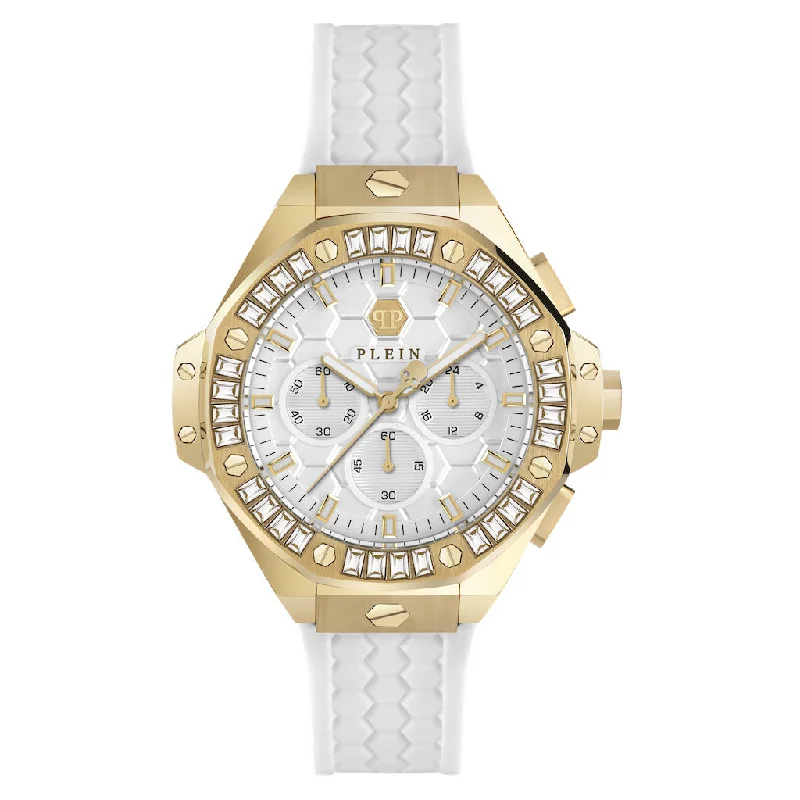 Unisex Small Size Style Watches-Philipp Plein Hyper $Port Unisex Silver Watch PWPSA0624