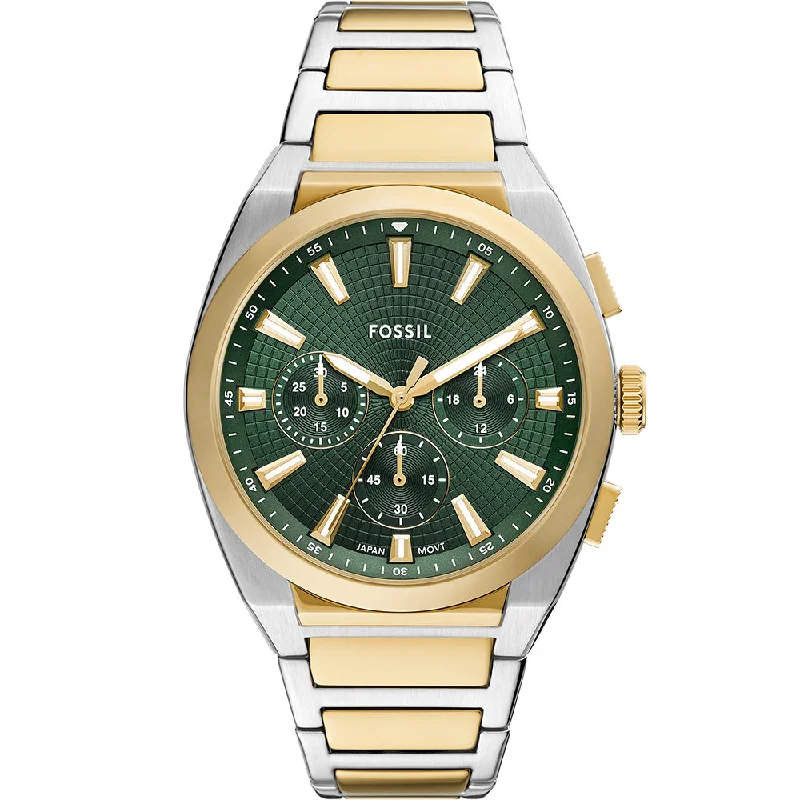 Men's Chronograph Watches with Blue Dial -Fossil Everett FS6106 Chronograph