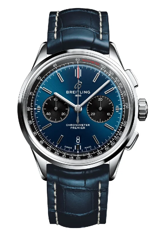 Men's Round Case Design Dress Watches-Breitling Premier B01 Chronograph 42 AB0118221C1P1