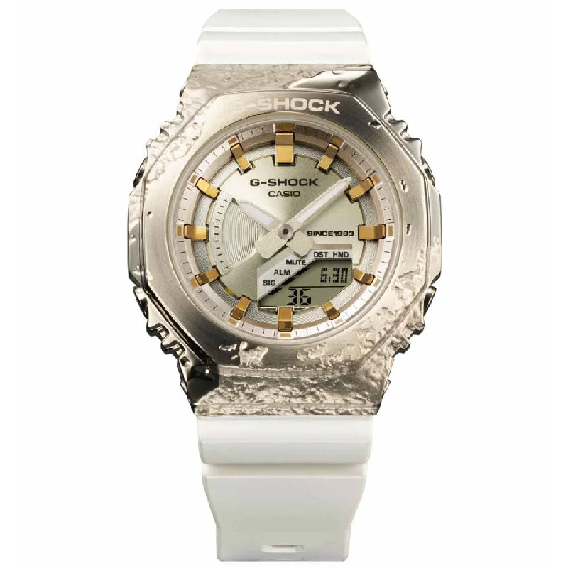 Unisex Handmade Design Watches-Casio G-Shock 40th Anniversary Adventurer's Stone Men's White Watch GM-S2140GEM-9AER Unisex Handmade Design Watches-Casio G-Shock 40th Anniversary Adventurer's Stone Men's White Watch GM-S2140GEM-9AER