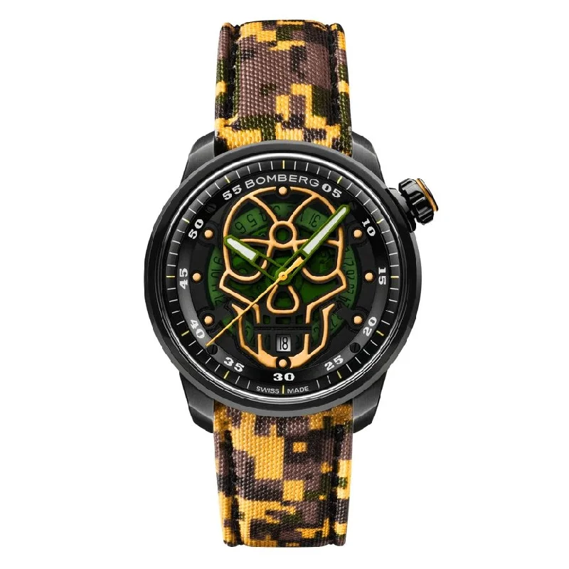 Men's Swiss Gift Edition-Bomberg Watch BB-01 Automatic Limited Edition Military Skull CT43APBA.23-4.11