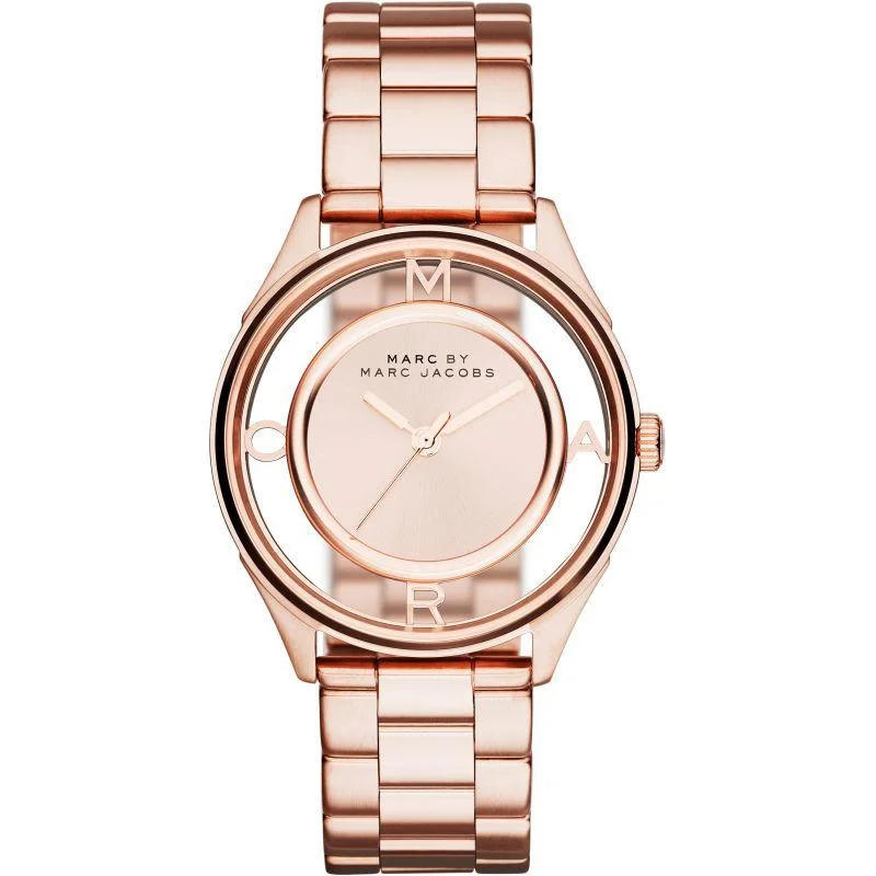 Men's Analog Style Dress Watches-Marc Jacobs MBM3414 Ladies Tether Rose Gold Watch