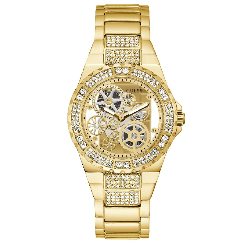 Men's Engraved Design Dress Watches-Guess GW0302L2 Ladies Reveal Gold Watch