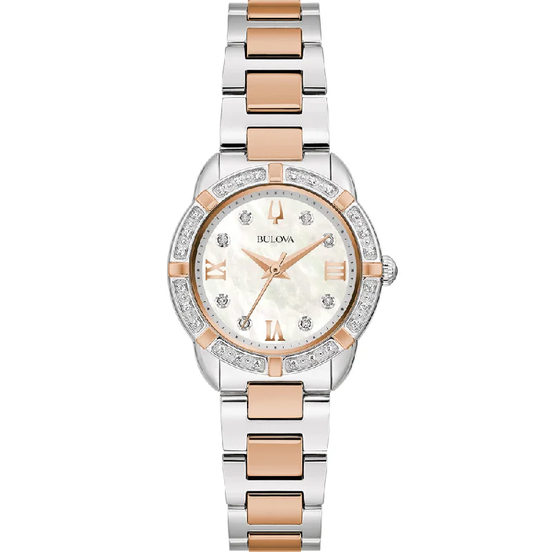 Men's Customized Style Digital Watches-Bulova Classic 98R291 Diamond