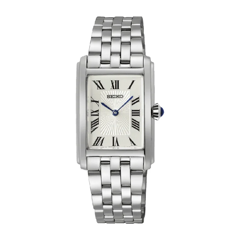 Women's Small Size Design Mechanical Watches-Orologio rettangolare Seiko SWR083P1 donna quadrante silver Women's Small Size Design Mechanical Watches-Orologio rettangolare Seiko SWR083P1 donna quadrante silver