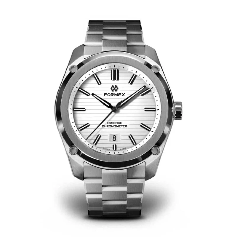 Men's Hand-Wound Mechanical Watches-FORMEX Essence 43 Automatic Chronometer - White Men's Hand-Wound Mechanical Watches-FORMEX Essence 43 Automatic Chronometer - White