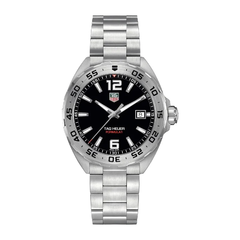 Men's Swiss Watch Custom-Tag Heuer Formula 1 Men's Black Sports Watch WAZ1112.BA0875