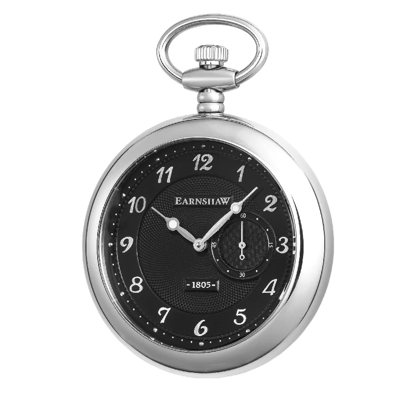 Unisex Unique Shape Watches-Thomas Earnshaw Black Grand Legacy Pocket Watch ES-8113-01 Unisex Unique Shape Watches-Thomas Earnshaw Black Grand Legacy Pocket Watch ES-8113-01