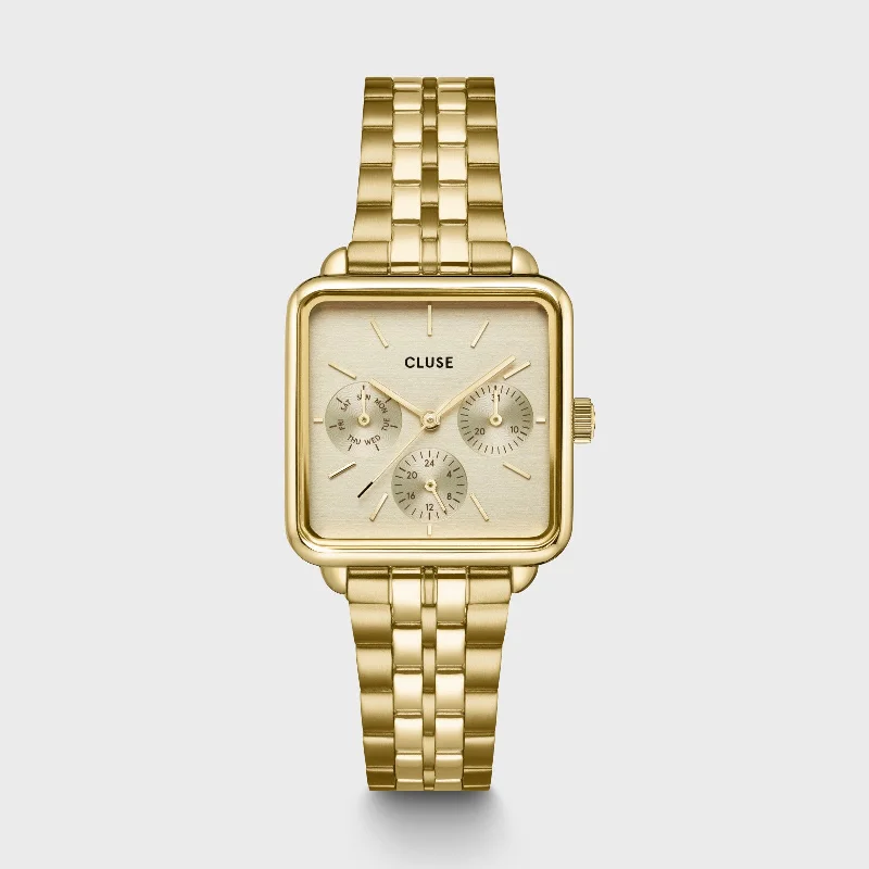 Women's Romantic Dinner Style Mechanical Watches-La Tétragone Multifunction Watch Steel, Full Gold Colour
