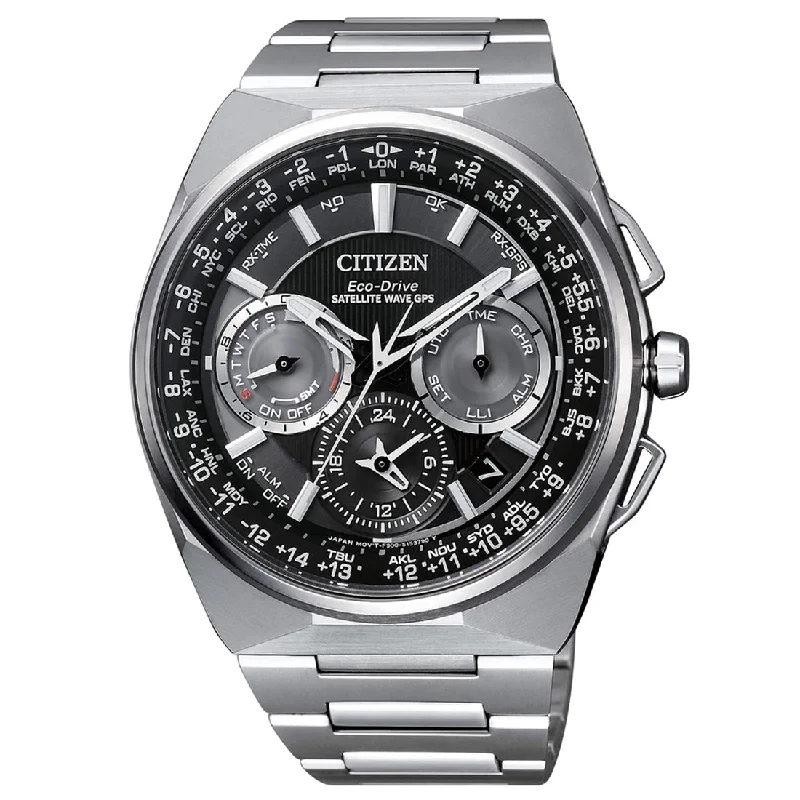 Men's Asian Made Design Sports Watches-Orologio Citizen CC9008-84E Satellite Wave nero titanio