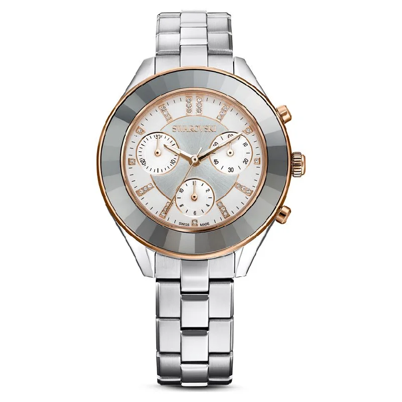 Unisex German Made Watches-Swarovski Watch Octea Lux Sport Steel White 5610494