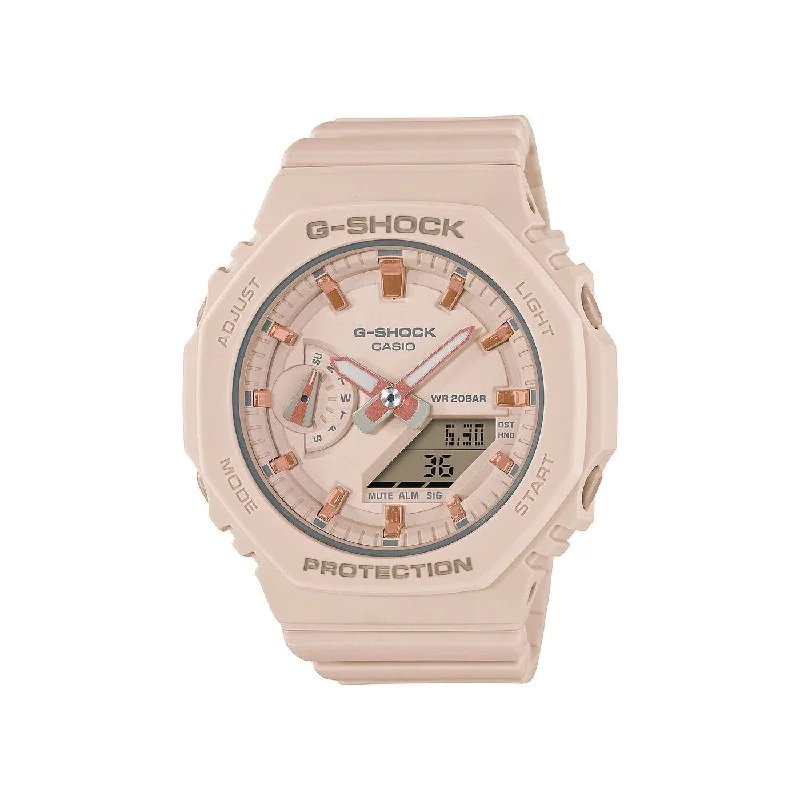 Women's Mechanical Watches Sale-Orologio G-Shock piccolo da donna GMA-S2100-4AER rosa antico