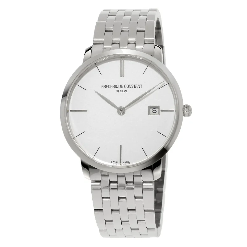 Men's Swiss Watch Holiday Season Edition-Frederique Constant Slimline Watch Steel Bracelet FC-220S5S6B