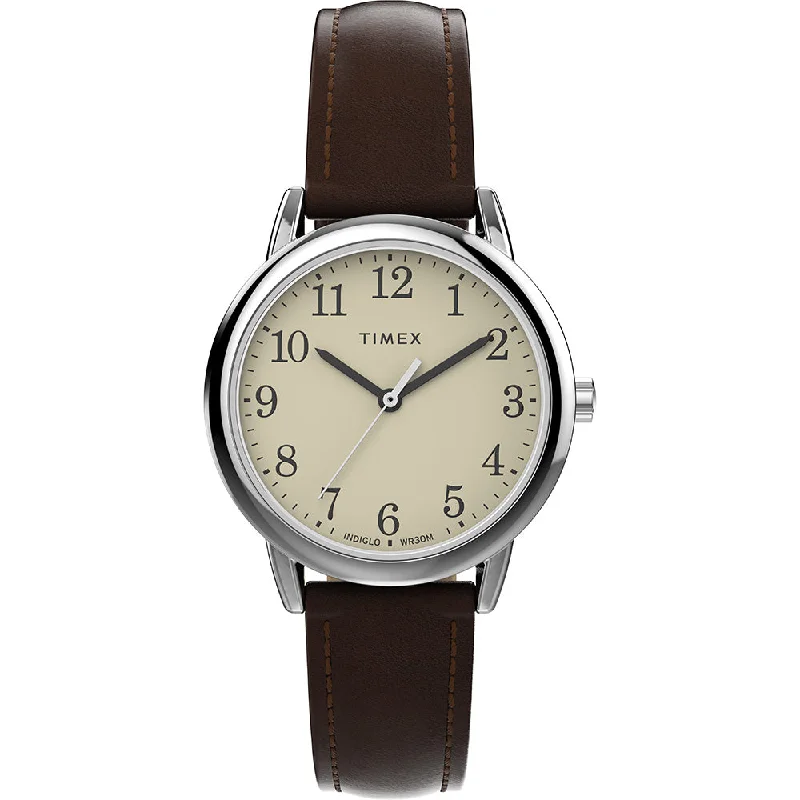 Men's Classic Watch Night Out Edition-Timex Easy Reader Classic Ladies Cream Watch TW2V69000